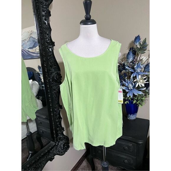 David Dart NWT Plus Size Shirt Set 3/4 Sleeve Button Up & Tank Top Size 2X - Picture 3 of 4